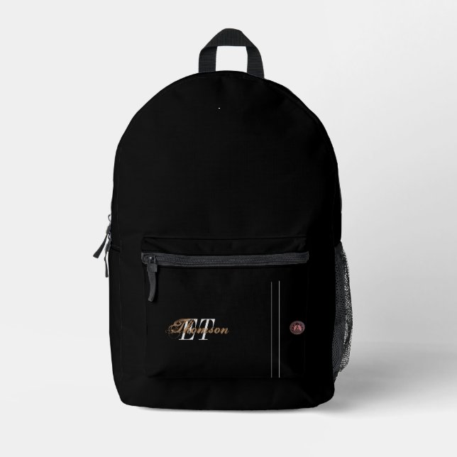 Sac À Dos Imprimé Élégant monogramme (Recto)