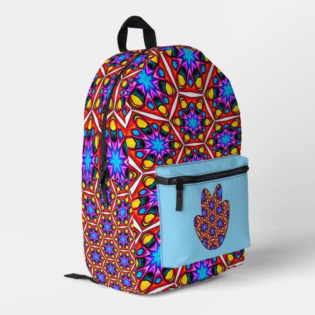 Sac À Dos Imprimé Élégant motif floral Abstrait (Coin arrière gauche)