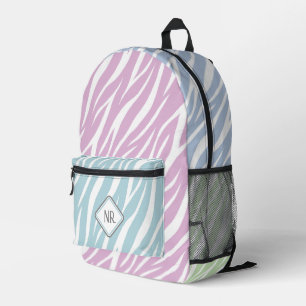 Sac À Dos Imprimé Elégant Pastel Et Blanc Zèbre Imprimer Ajouter Mon
