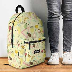 Sac À Dos Imprimé Élégant Pastèque Banane Ananas Jaune Été