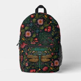 Sac À Dos Imprimé Élégant Personnaliser Vintage libellule boho chic