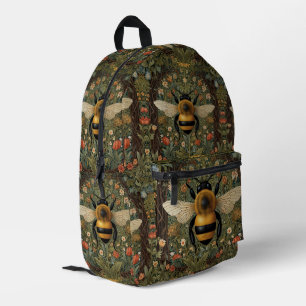 Sac À Dos Imprimé Élégant vintage bourdon botanique floral art