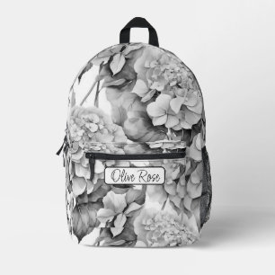 Sac À Dos Imprimé Elégante aquarelle blanche grise noire