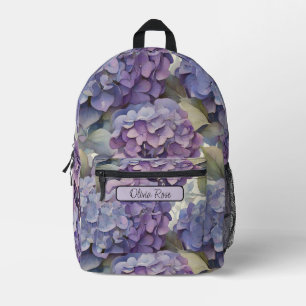 Sac À Dos Imprimé Elégante aquarelle bleu violet poussiéreuse