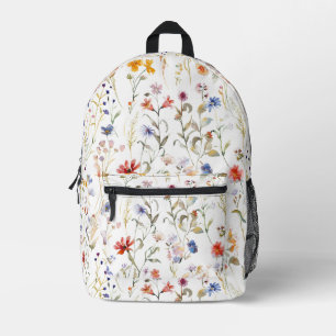 Sac À Dos Imprimé Elégante aquarelle fleur sauvage