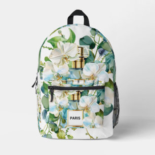Sac À Dos Imprimé Élégante bouteille de parfum avec orchidée blanche