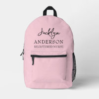 Élégante Infirmière personnalisée rose-blanc