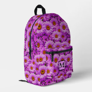 Sac À Dos Imprimé Élégante marguerite florale magenta rose foncé