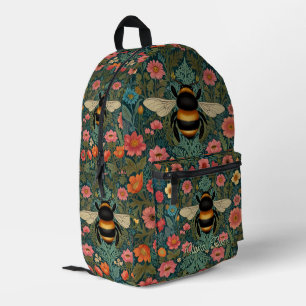 Sac À Dos Imprimé Élégantes florales de printemps bohème rétro abeil