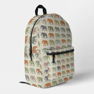 Sac À Dos Imprimé Eléphant Coloré Animal Motif contemporain
