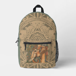 Sac À Dos Imprimé Éléphant Vintage, Éléphant Antique, Art Motif