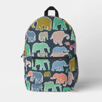 Eléphants Colorés, Motif Des Eléphants, Zigzag