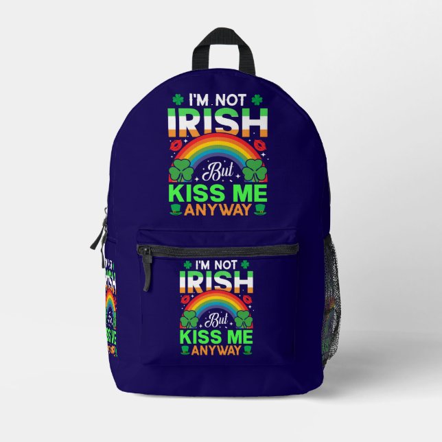 Sac À Dos Imprimé embrassez-moi quand même irish humour design-63942 (Recto)