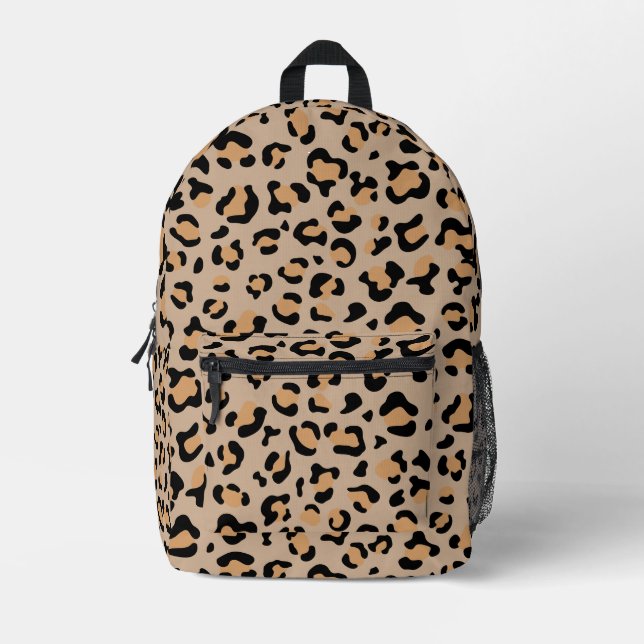 Sac À Dos Imprimé Empreinte de léopard, Spots de léopard, Leopard Br (Recto)