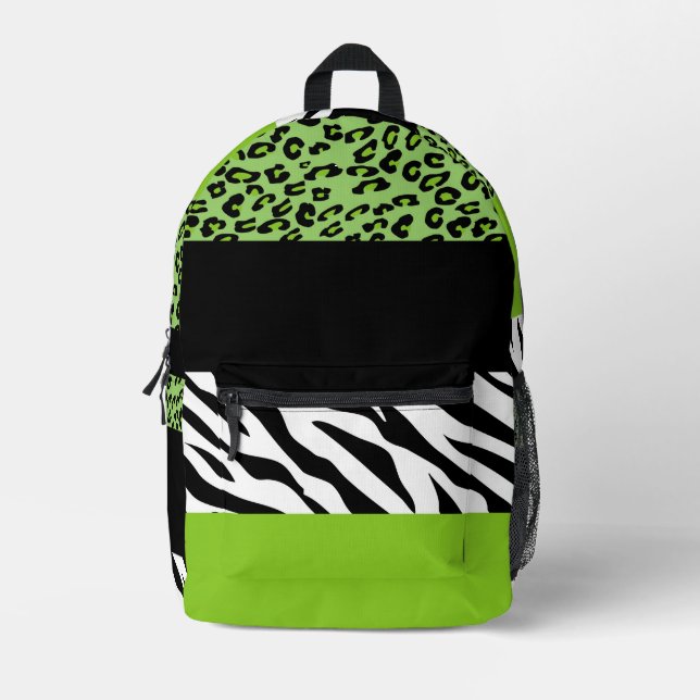 Sac À Dos Imprimé Empreinte de léopard, Zebra Print, Poster de anima (Recto)