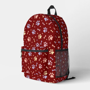 Sac à dos imprimé Empreinte de patte Pastel mignon