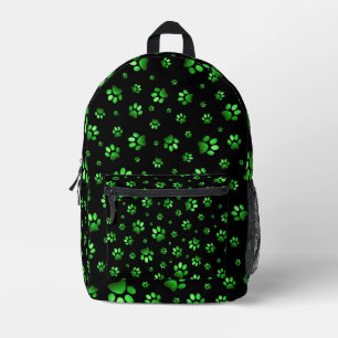 Sac À Dos Imprimé Empreinte de patte scintillement vert pailleté,