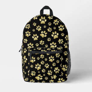Sac À Dos Imprimé Empreintes de pattes dorées magnifiques sur fond n