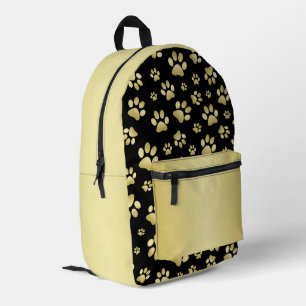 Sac À Dos Imprimé Empreintes de pattes dorées magnifiques sur fond n