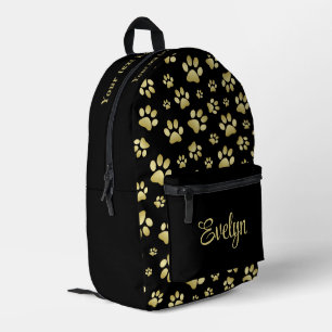 Sac À Dos Imprimé Empreintes de pattes dorées magnifiques sur fond n