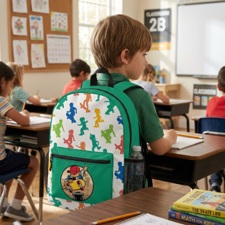 Sac À Dos Imprimé Enfants Colorés en Skateboard
