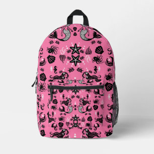 Sac À Dos Imprimé Enfants Sirène Rose