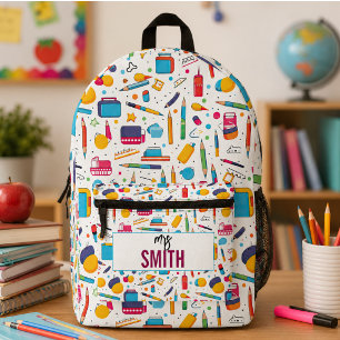Sac À Dos Imprimé Enseignant Personnalisé – Nom Personnalisé Retour