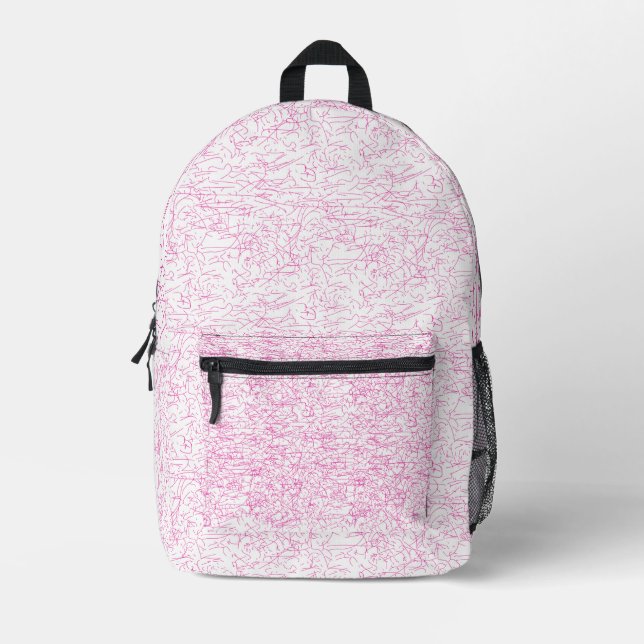 Sac À Dos Imprimé Ensemble de dossiers abstraits roses pour le burea (Recto)
