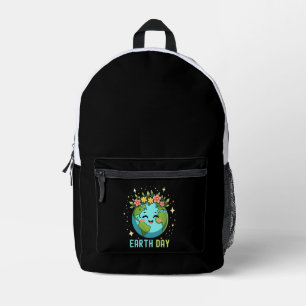 Sac À Dos Imprimé Environnement jour des terres Terre mignonne Avec