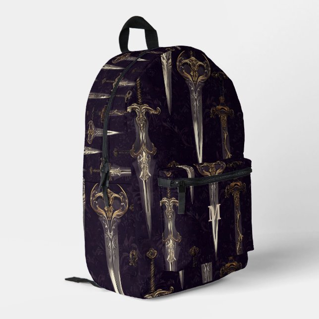 Sac À Dos Imprimé Épées de Dark Fantasy (Coin arrière gauche)