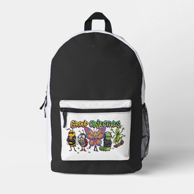 Sac À Dos Imprimé Équipe de bestioles de dessins animés cool - Objec (Recto)