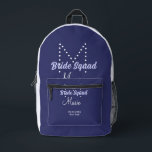 Sac À Dos Imprimé Équipe de mariée ajoutez nom monogramme demoiselle<br><div class="desc">beau design</div>