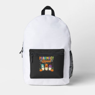 Sac À Dos Imprimé Équipe de pharmacie Halloween Ghost Pills Design_1