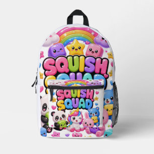 Sac À Dos Imprimé Équipe Squish Arc-en-ciel Pailleté Panda Licorne M