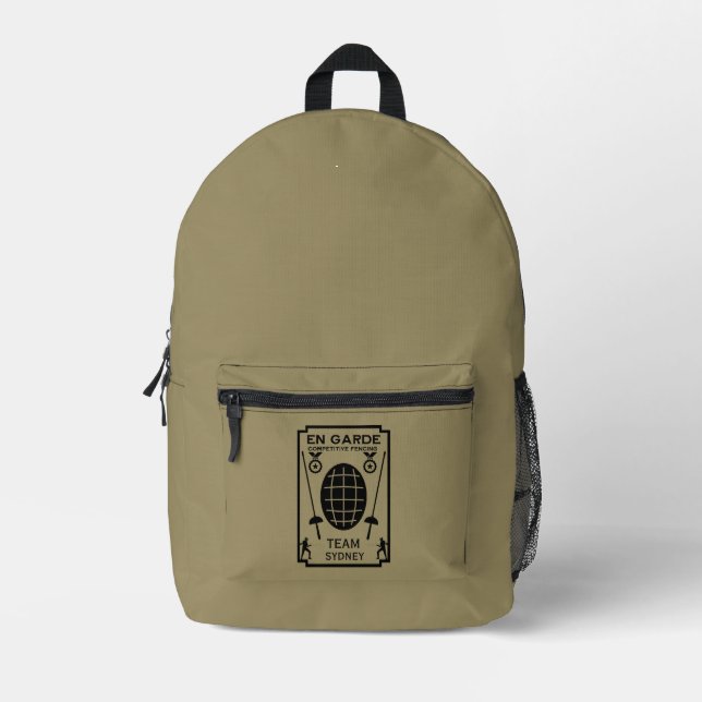 Sac À Dos Imprimé Escrime de compétition à l'épée (Recto)