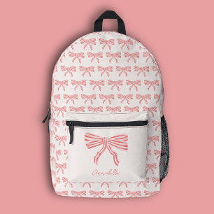 Sac À Dos Imprimé esthétique ruban rose coquette féminine