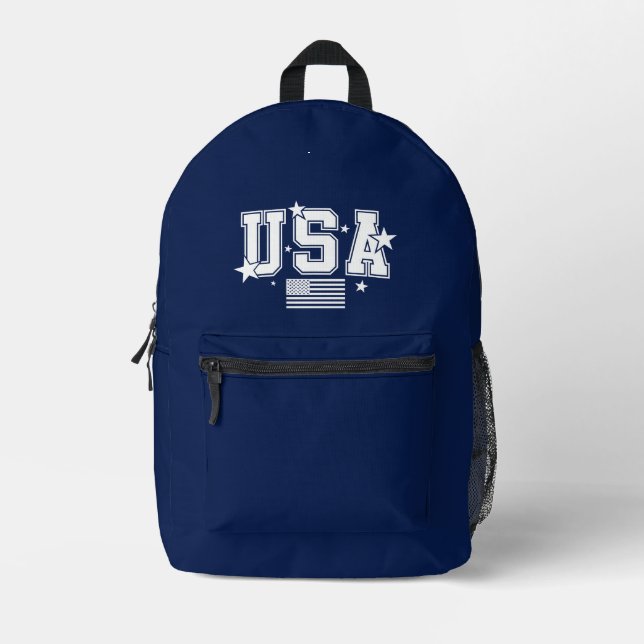 Sac À Dos Imprimé États-Unis (Recto)