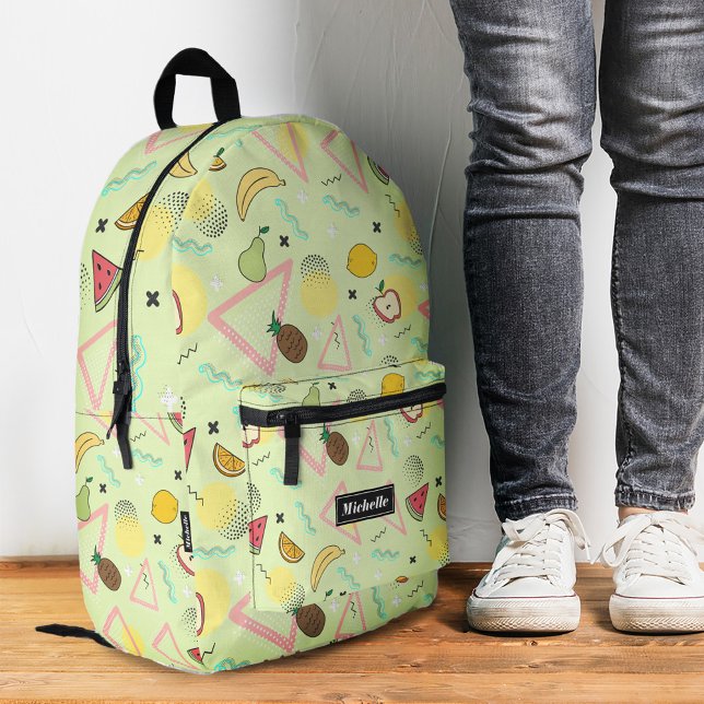 Sac À Dos Imprimé Été Tropical Élégant Fruit Vert (Créateur téléchargé)