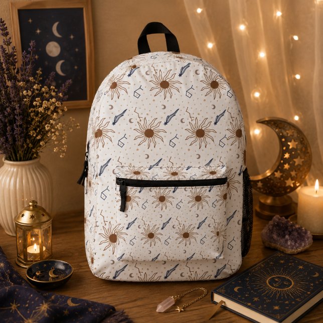 Sac À Dos Imprimé Étoile céleste, Soleil et Lune (Créateur téléchargé)