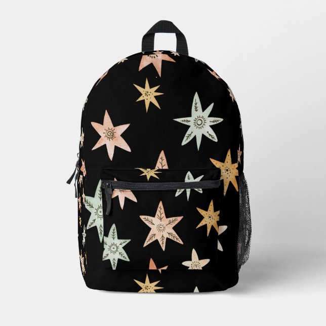 Sac À Dos Imprimé Étoiles de Boho (Recto)