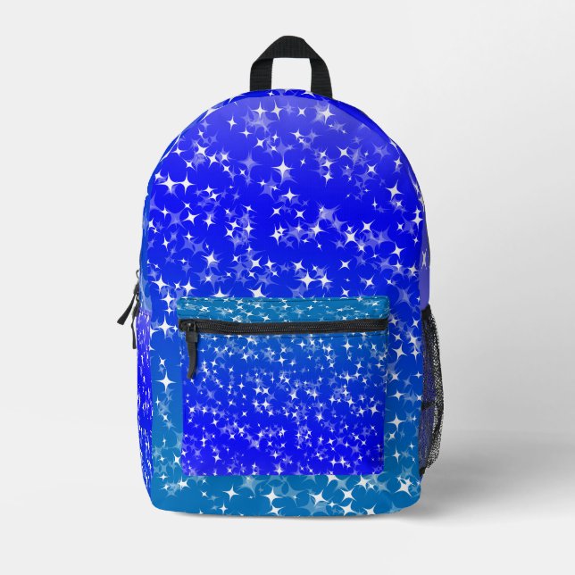 Sac À Dos Imprimé Étoiles de ciel bleu (Recto)