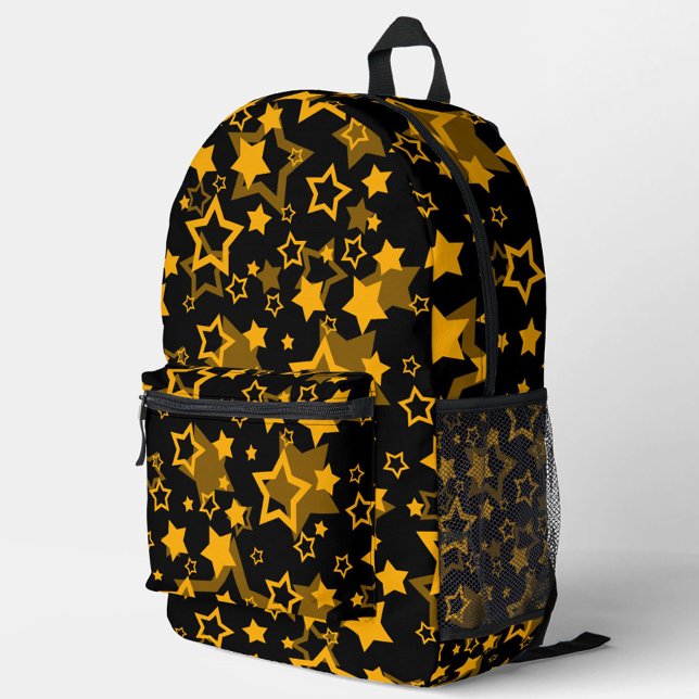 Sac À Dos Imprimé Étoiles Jaune Doré Pailleté Design  (Créateur téléchargé)