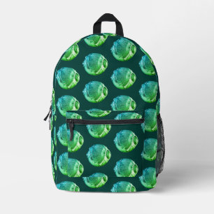 Sac À Dos Imprimé Étrange Vintage Eyeball Motif Fluorescent Vert