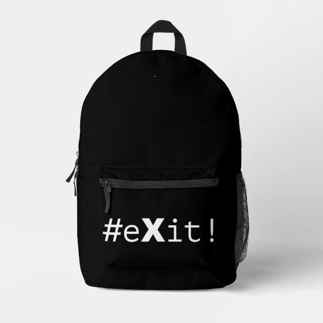 Sac À Dos Imprimé #eXit ! (Recto)