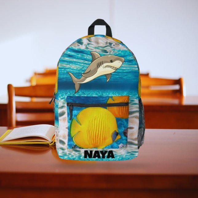 Sac À Dos Imprimé Explorateur d'éclaboussures de requin (Créateur téléchargé)