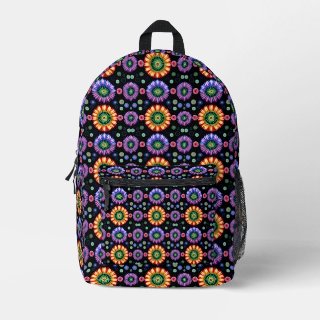 Sac À Dos Imprimé Explosion Psychedélique (Recto)