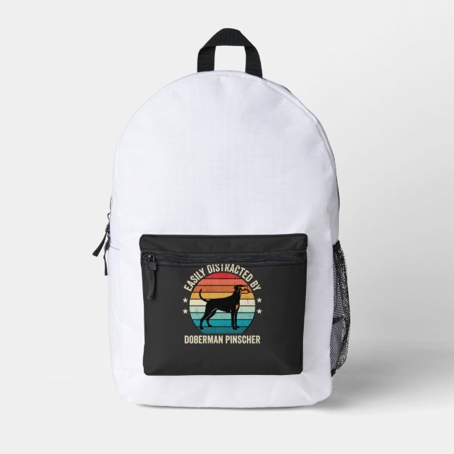 Sac À Dos Imprimé Facilement distrait par le coucher de soleil rétro (Recto)