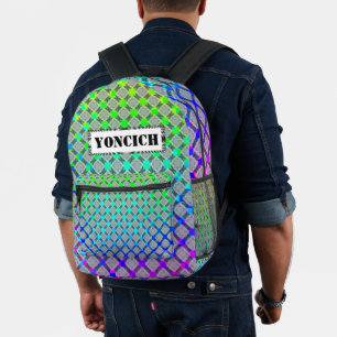 Sac À Dos Imprimé Faded Circle Grid par Kenneth Yoncich