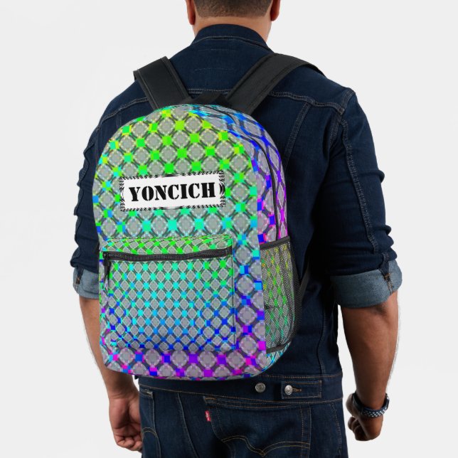 Sac À Dos Imprimé Faded Circle Grid par Kenneth Yoncich (Insitu (Modèle))