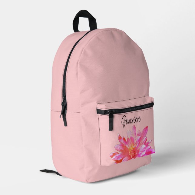 Sac À Dos Imprimé Faisceau rose joli rose orangé floral (Coin arrière gauche)